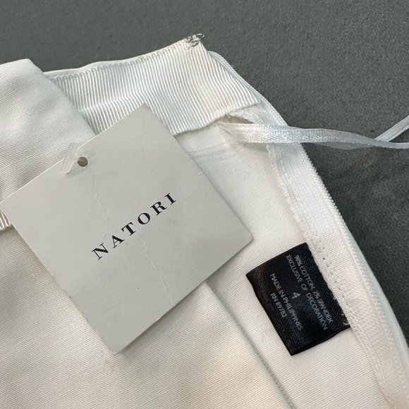 NWT Natori White Embroidered Pants size 4 - Picture 6 of 7